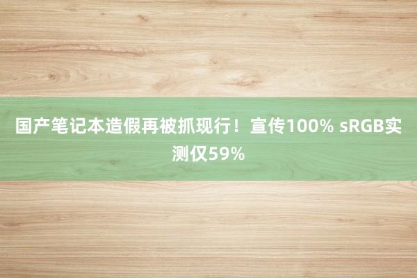 国产笔记本造假再被抓现行！宣传100% sRGB实测仅59%