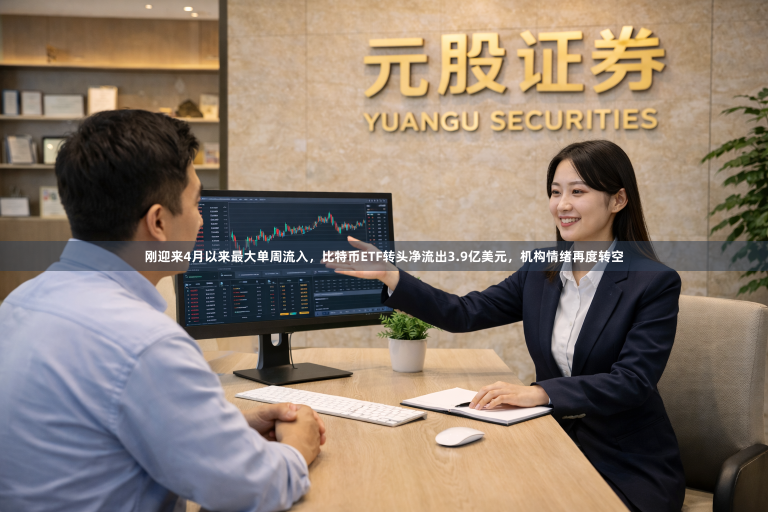 刚迎来4月以来最大单周流入，比特币ETF转头净流出3.9亿美元，机构情绪再度转空