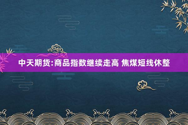 中天期货:商品指数继续走高 焦煤短线休整