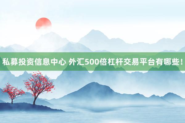 私募投资信息中心 外汇500倍杠杆交易平台有哪些！